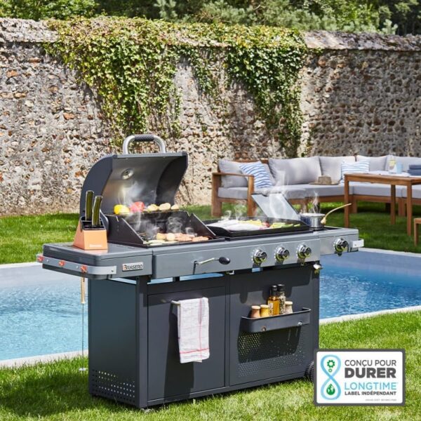 Barbecue Bi-Energy Gun Metal XL BRASERO – Image 2
